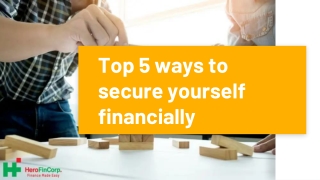 TOP 5 WAYS TO BE FINANCIALLY STABLE