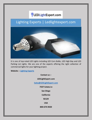 Lighting Experts | Ledlightexpert.com