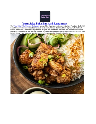 5% Off - Yuzu Sake Surfers Paradise Restaurant, QLD