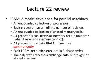 Lecture 22 review