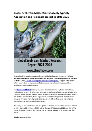 Global Seabream Market Research Report 2021-2026