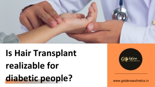 Is Hair Transplant realizable for diabetic people