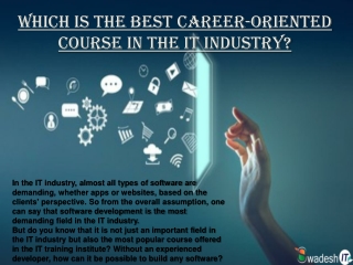 career oriented course