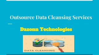Outsource Data Cleansing Services
