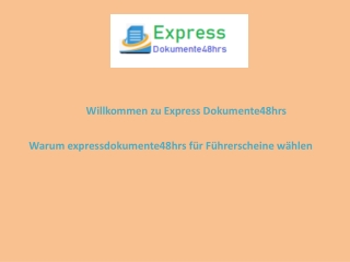 Warum expressdokumente48hrs für Führerscheine wählen