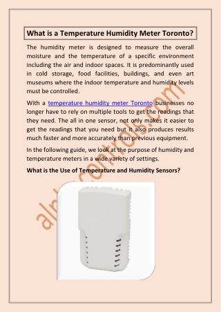 Humidity Meters / Hygrometers / Probes Products and Instruments - Alpha Controls
