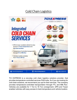 Cold Chain Logistics