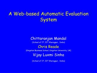 A Web-based Automatic Evaluation System
