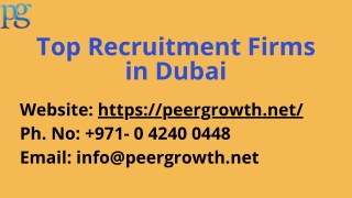 Top Recruitment Firms in Dubai