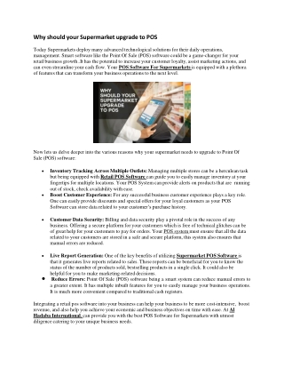 Why should your Supermarket upgrade to POS-converted-converted