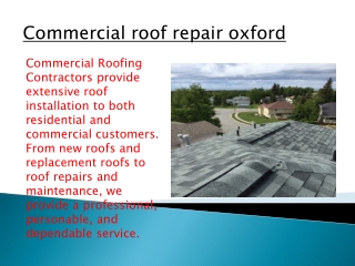 Commercial roof repair oxford