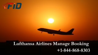 Lufthansa Airlines Manage Booking