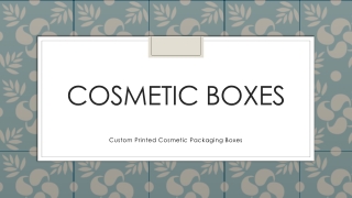 Custom Cosmetic Boxes