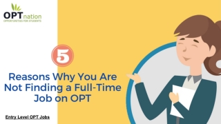 Why You Are Not Finding A Full Time Job On OPT