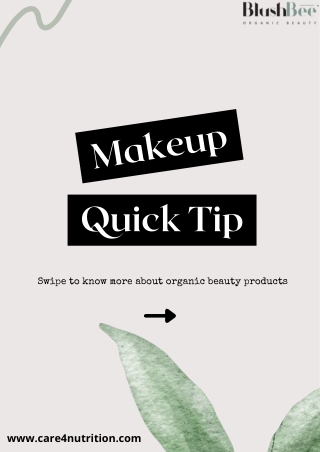 Make up quick tips - Consciously Clean & Pure !