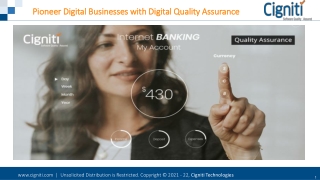 Pioneer Digital Businesses with Digital Quality Assurance
