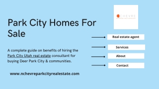 Park City Homes For Sale  Nchevre Park City Real Estate