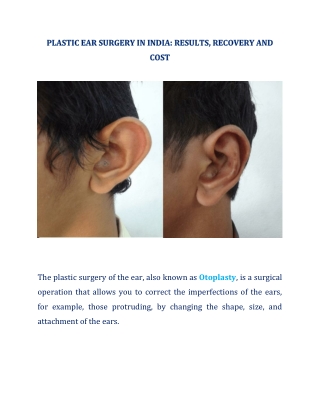 Plastic ear surgery in India