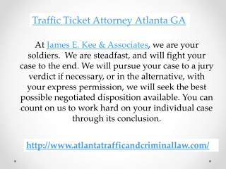 Traffic Ticket Attorney Atlanta GA