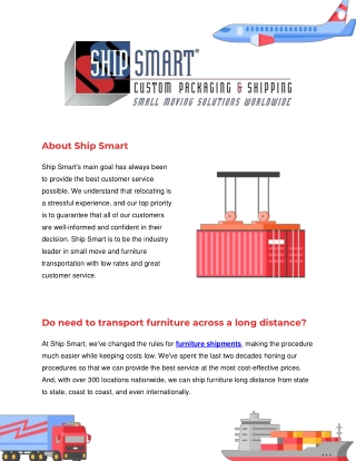 Cost-Effective Shipping Furniture State To State | Ship Smart Inc.