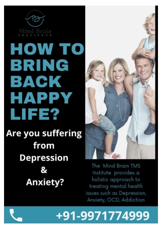 How to bring back happy life-Mind Brain Institute