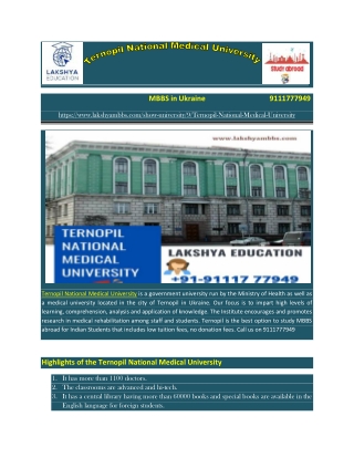Ternopil National Medical University