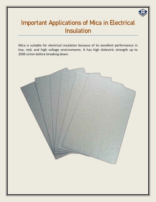 Important Applications of Mica in Electrical Insulation