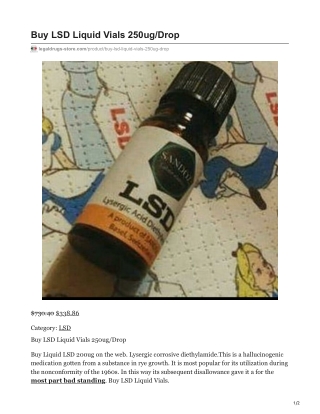 LSD Liquid Vials 250ug
