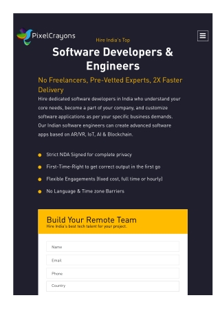 PixelCrayons: Hire Software Developers & Engineers
