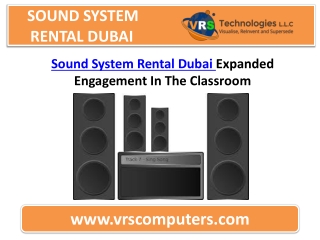 Sound System Rental Dubai Expanded Engagement In The Classroom