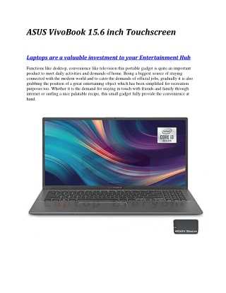 ASUS VivoBook 15.6 inch Touchscreen