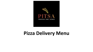 Pizza Delivery Menu