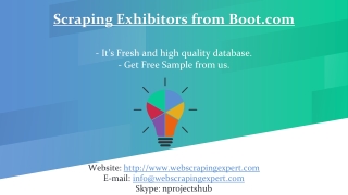 Scraping Exhibitors from Boot.com