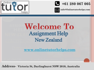 Assignment help NewZealand PPT