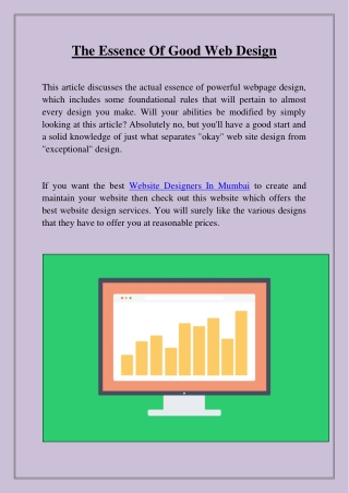 The Essence Of Good Web Design