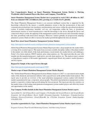 Smart Plantation Management System Market