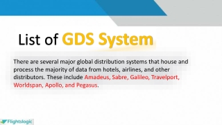 List of GDS System | Global Distribution System