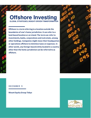 Offshore Investment Company - The Easier Way to Make Money