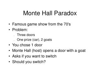 Monte Hall Paradox
