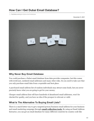 How Can I Get Dubai Email Database