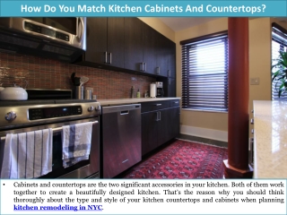 How Do You Match Kitchen Cabinets And Countertops