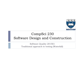 CompSci 230 Software Design and Construction