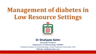 Diabetes management in low resource setting-Final