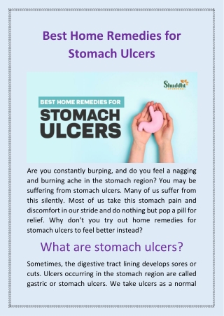 Best Home Remedies for Stomach Ulcers