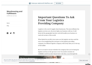 Important Questions To Ask From Your Logistics Providing Company