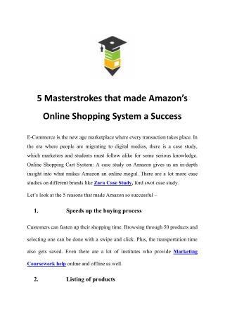 5 Masterstrokes that made Amazon’s Online Shopping System a Success