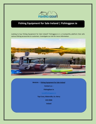Fishing Equipment for Sale Ireland  Fishinggear.ie-converted