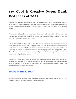 11  Cool & Creative Queen Bunk Bed Ideas of 2022