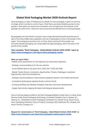 2021 Stick Packaging Industry Global Analysis Report