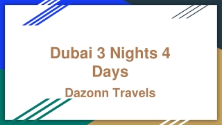 Dubai 3 Nights 4 Days